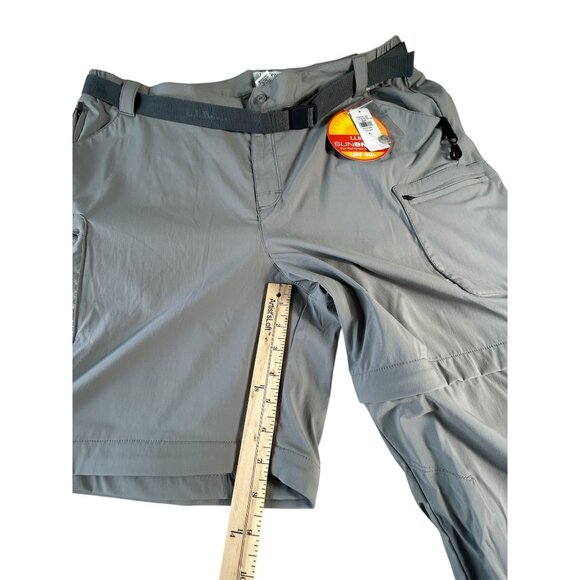 NEW LL Bean Tropicwear Pants Gray Womens XL Zip Leg Convertible Pants to Shorts - Picture 16 of 16